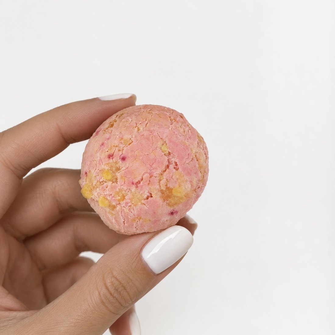 Detalle de la miga de un chipá Pura Pink